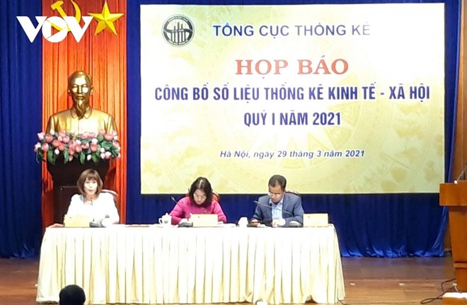 Họp báo Công bố số liệu thống kê kinh tế-xã hội quý I/2021.