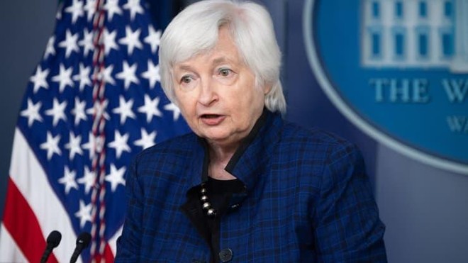 Bộ trưởng Tài chính Mỹ Janet Yellen. Ảnh: AP.