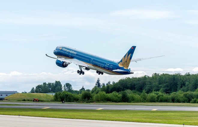 Dự kiến Vietnam Airlines sẽ thực hiện chuyến bay đầu tiên đón người Việt tại Ukraine về nước. (Ảnh: CTV/Vietnam+).