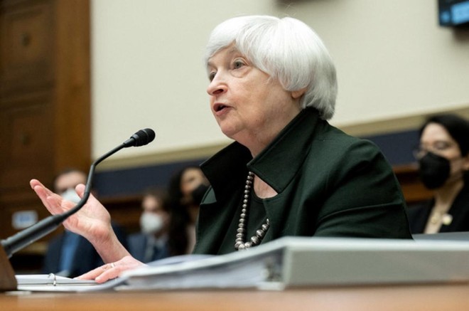 Bộ trưởng Tài chính Mỹ Janet Yellen cũng nằm trong danh sách trừng phạt bổ sung của Nga. Ảnh: Reuters.