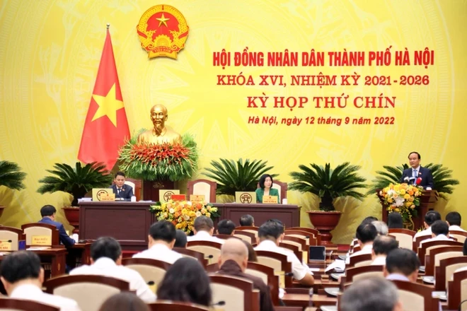 Quang cảnh kỳ họp sáng 12/9 (Ảnh: Nguyễn Hợp).