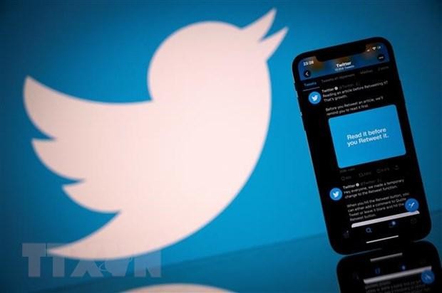 Biểu tượng của mạng xã hội Twitter. (Ảnh: AFP/TTXVN)