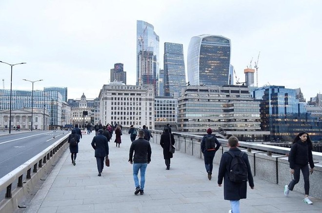 Quận trung tâm tài chính City of London, Vương quốc Anh. Ảnh: AFP.