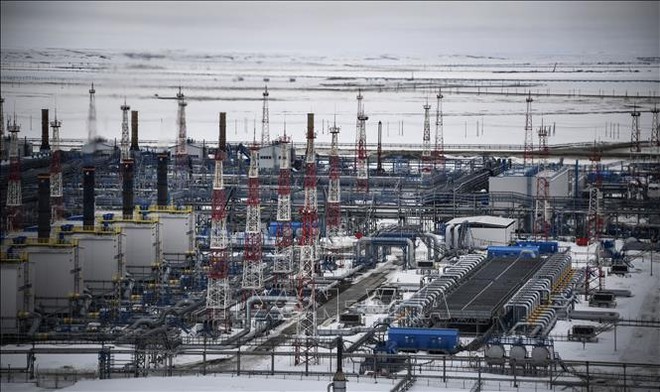 Cơ sở khí đốt tự nhiên Bovanenkovo ở bán đảo Yamal, Tây Bắc Siberia, thuộc Nga. AFP/TTXVN