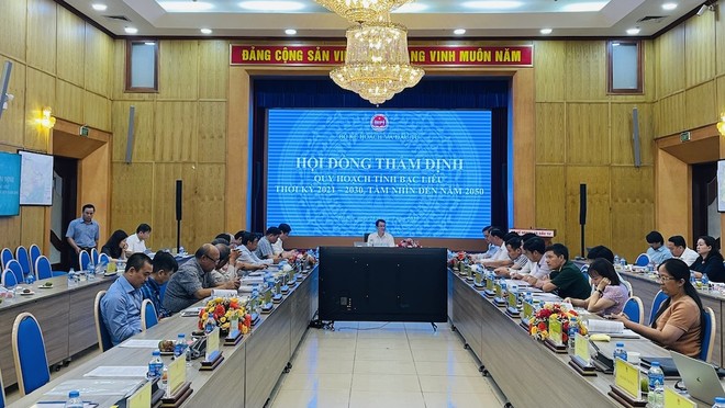 Hội nghị thẩm định Quy hoạch tỉnh Bạc Liêu thời kỳ 2021 - 2030, tầm nhìn đến năm 2050 (Ảnh: K.T).