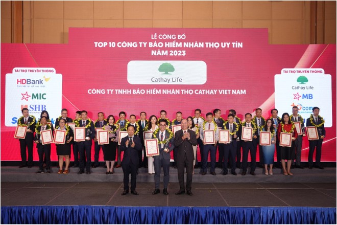 Cathay Life Việt Nam lọt Top 10 Công ty Bảo hiểm Nhân thọ uy tín 2023