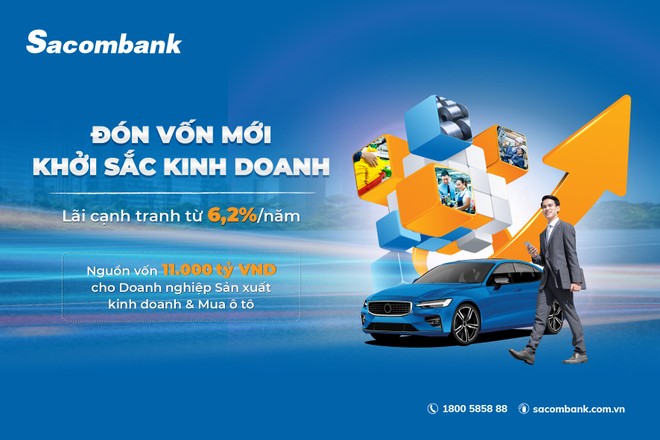 Sacombank tung gói vay 11.000 tỷ đồng với lãi suất ưu đãi hỗ trợ khách hàng doanh nghiệp