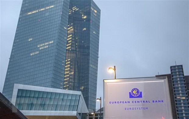 Trụ sở Ngân hàng Trung ương châu Âu (ECB) ở Frankfurt am Main, Đức. (Ảnh: AFP/TTXVN)