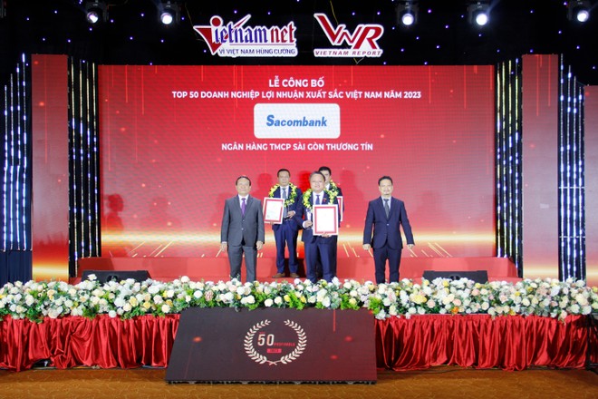 Sacombank thuộc Top 50 doanh nghiệp lợi nhuận xuất sắc Việt Nam 2023