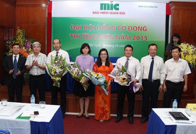 Các thành viên HĐQT, Ban Kiểm soát Tổng CTCP Bảo hiểm Quân đội, nhiệm kỳ 2012-2017 ra mắt cổ đông