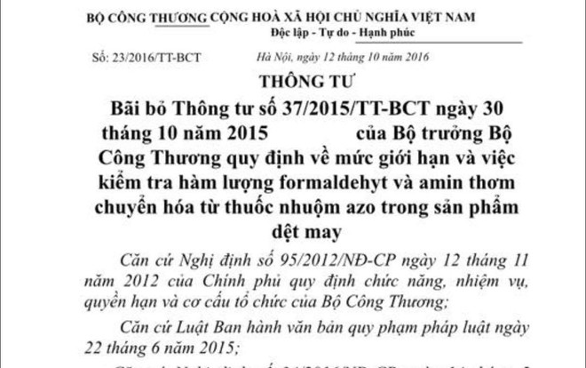 Bộ Công thương chính thức bãi bỏ Thông tư 37