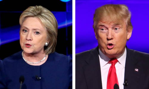 Khoảng cách giữa ông Trump và bà Clinton đang được thu hẹp.Ảnh:NYT