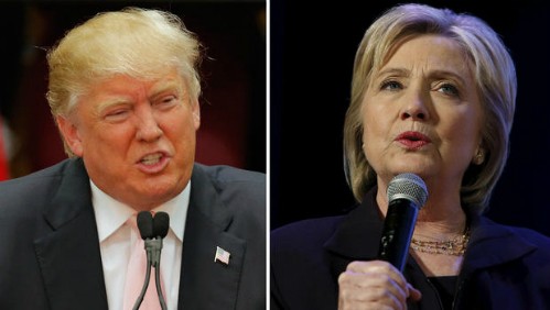 Donald Trump (trái) và Hillary Clinton. Ảnh: CBS