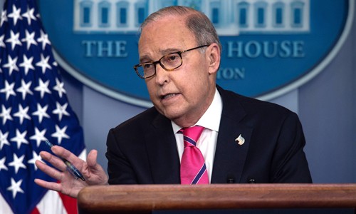 Cố vấn kinh tế Nhà Trắng Larry Kudlow. Ảnh:AFP.