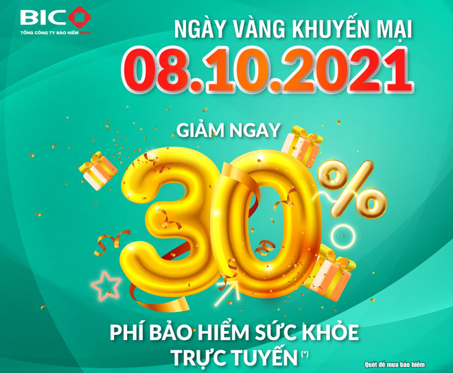 BIC giảm 30% phí bảo hiểm sức khoẻ trực tuyến 