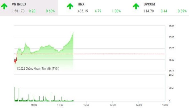 Giao dịch chứng khoán phiên sáng 6/1: Nhóm FLC duy trì sức nóng, VN-Index tăng hơn 9 điểm