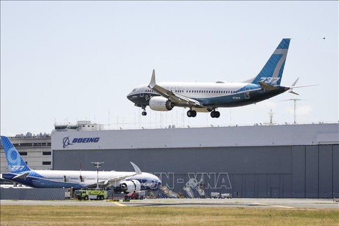 Máy bay 737 MAX của hãng Boeing. Ảnh tư liệu: AFP/TTXVN