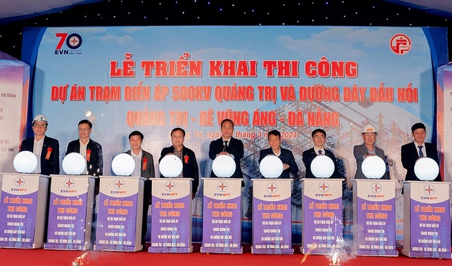 Triển khai thi công Trạm biến áp 500 kV Quảng Trị và đường dây đấu nối