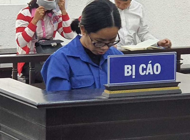 Bị cáo tại tòa.