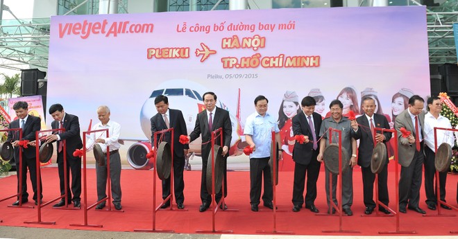 Vietjet mở đường bay Hà Nội, TP. HCM đến Pleiku