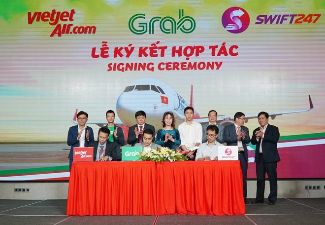 Vietjet, Swift247 và Grab hợp tác toàn diện nhằm phát triển các giải pháp kết nối di chuyển và giao nhận