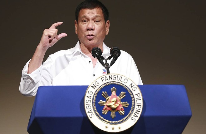 Tổng thống Philippines Rodrigo Duterte.