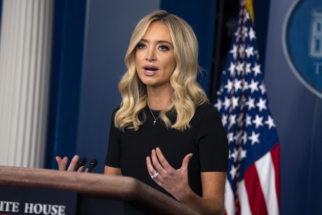 Phát ngôn viên Nhà Trắng Kayleigh McEnany. Ảnh: AP.