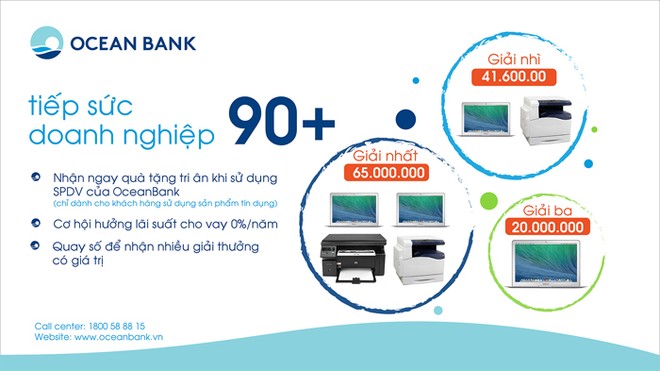 OceanBank: Tìm được chủ nhân giải thưởng chương trình “Tiếp sức doanh nghiệp 90+” 