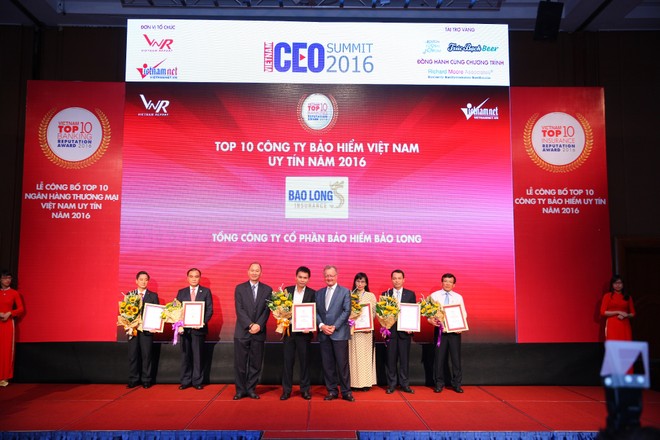 Bảo Long lọt Top 10 công ty bảo hiểm phi nhân thọ uy tín nhất năm 2016