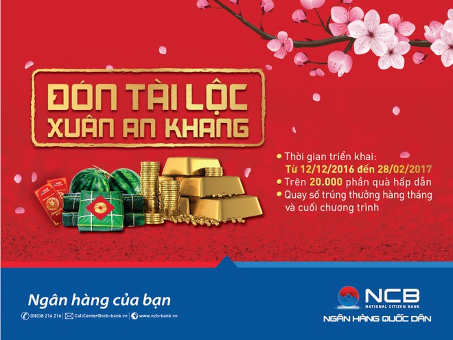 NCB triển khai chương trình "Đón tài lộc - Xuân an khang"