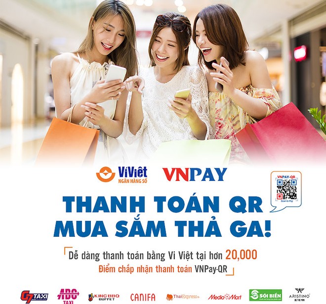 Ví Việt: Thanh toán QR - Mua sắm thả ga