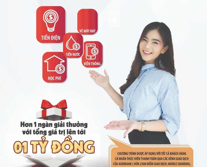 “Thanh toán liền tay - Vận may chờ đón” với Agribank