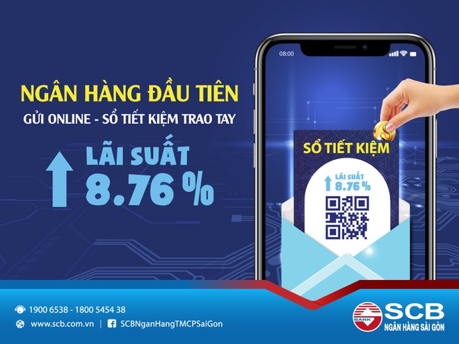 SCB: Ngân hàng đầu tiên gửi sổ tiết kiệm qua mail khách hàng