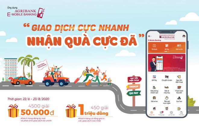 Cùng ứng dụng Agribank E-Mobile Banking nhận quà cực đã