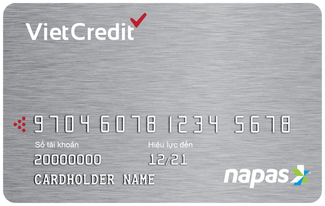 Mặt trước Thẻ Vay VietCredit