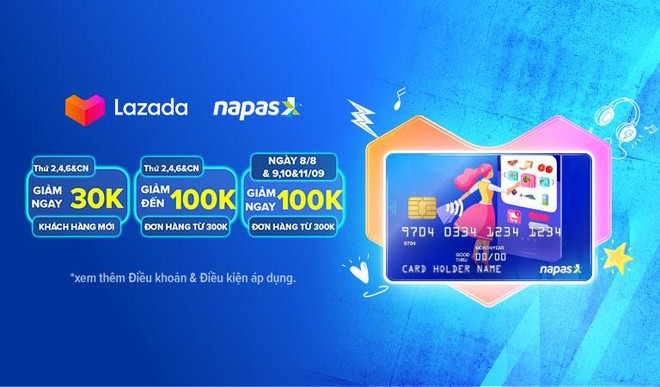 Ngập tràn ưu đãi trên Lazada với thẻ nội địa NAPAS