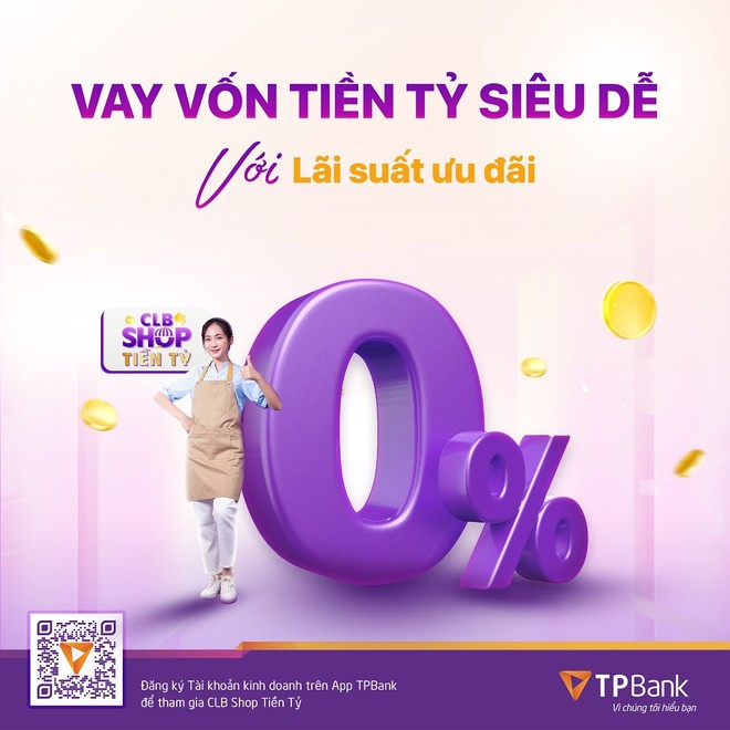 TPBank (TPB) cấp vốn cho chủ shop với lãi suất 0 đồng