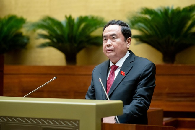 Chủ tịch Quốc hội Trần Thanh Mẫn phát biểu bế mạc Kỳ họp thứ 7 Quốc hội khoá XV vào sáng 29/6/2024.