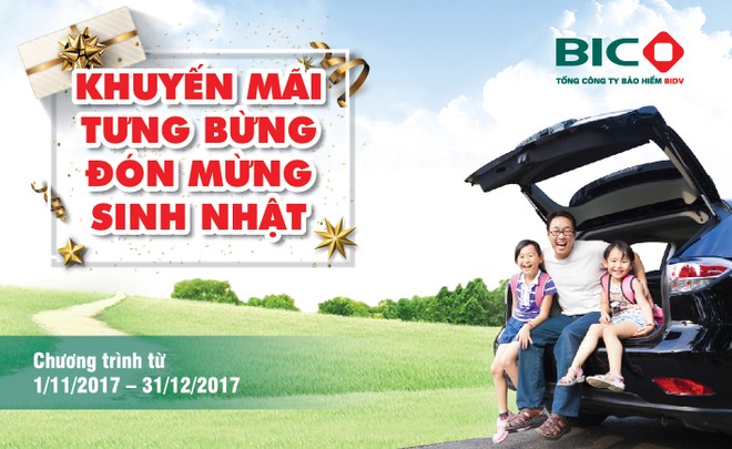 BIC ưu đãi lớn gói sản phẩm bảo hiểm xe và sức khỏe