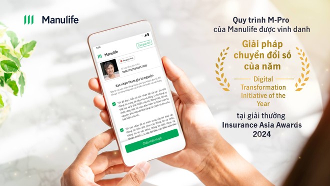 Quy trình M-Pro của Manulife đạt giải thưởng châu Á về sáng kiến chuyển đổi số 