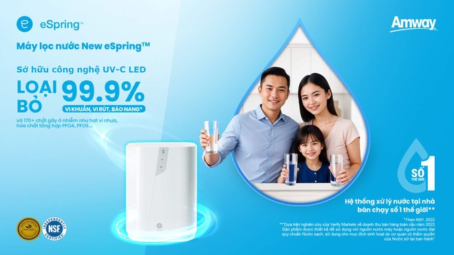 Amway ra mắt máy lọc nước New eSpring tinh lọc vượt trội