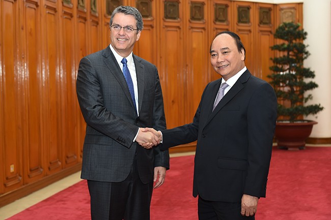 Ông Roberto Azevêdo tiếp kiến Thủ tướng Chính phủ Nguyễn Xuân Phúc
