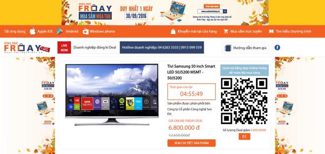 Vẫn tồn tại khuyến mãi ảo tại Online Friday 2016