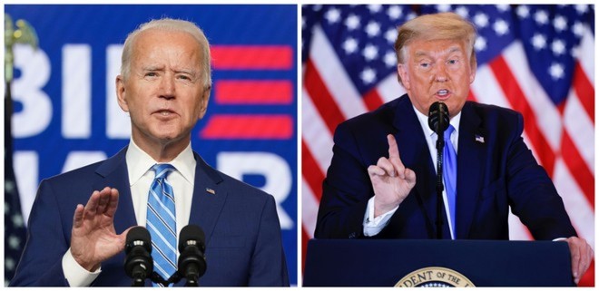 Ông Joe Biden và Tổng thống Donald Trump. Ảnh: Reuters.