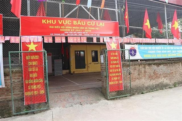 Khu vực bầu cử lại tại xã Tráng Việt (Ảnh TXXVN) .