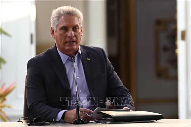 Chủ tịch Cuba Miguel Diaz-Canel. Ảnh: AFP/TTXVN