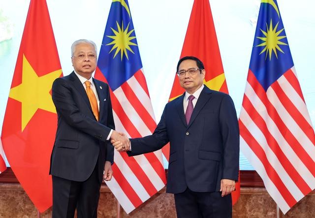 Thủ tướng Phạm Minh Chính chủ trì lễ đón Thủ tướng Malaysia Dato' Sri Ismail Sabri bin Yaakob (Ảnh: Nhật Bắc)