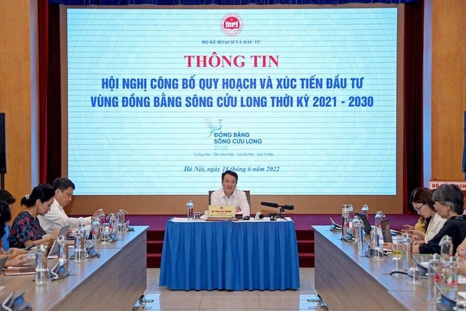 Buổi họp thông tin về Hội nghị Công bố quy hoạch và xúc tiến đầu tư vùng Đồng bằng sông Cửu Long thời kỳ 2021-2030 (Ảnh: Đức Trung)