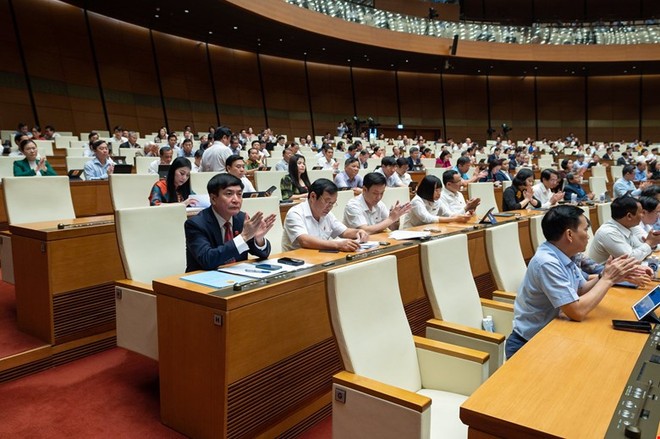 Một phiên họp của Quốc hội khoá XV.