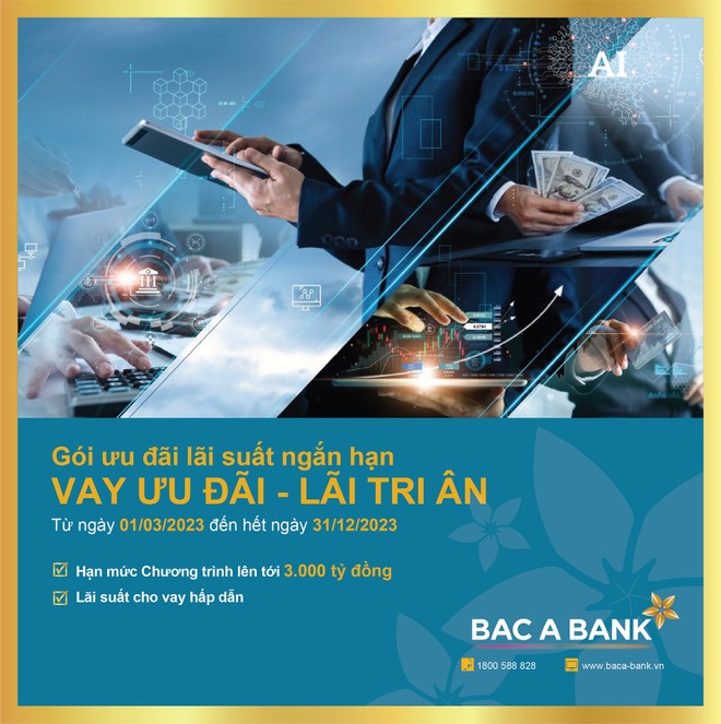 “Vay ưu đãi - lãi tri ân” cùng Bac A Bank